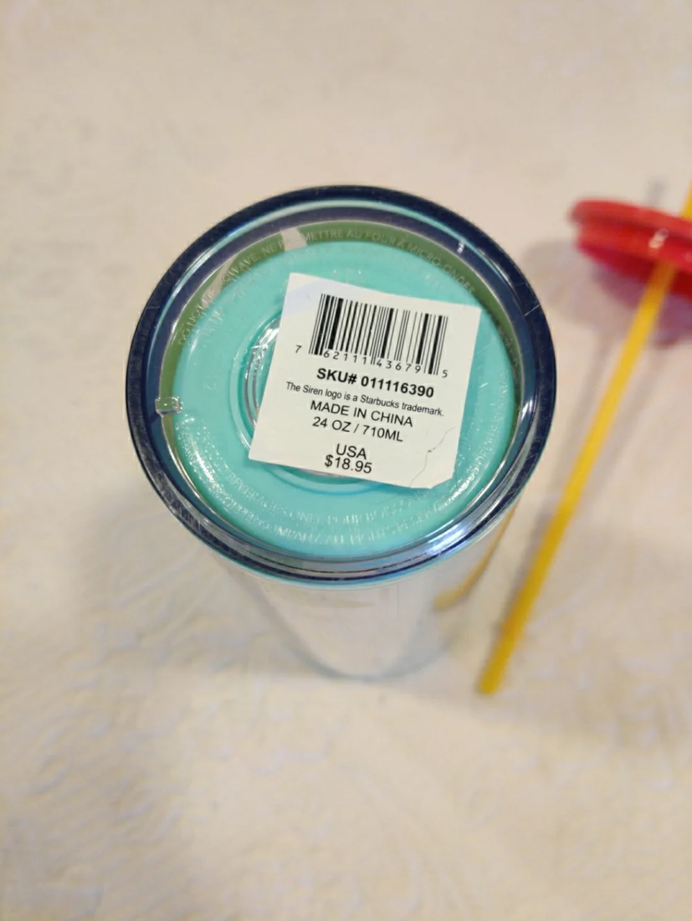 Starbucks Seattle Local Collection Cold Cup Tumbler Lid & Straw 24 oz ~ NEW! - Picture 8 of 10